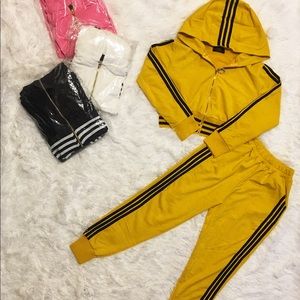 Crop jacket set